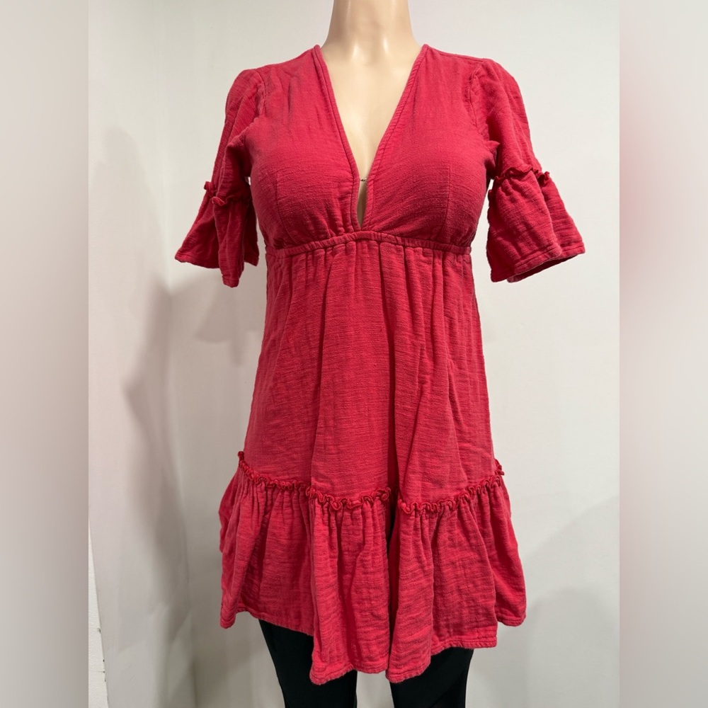 Billabong Sincerely Jules Lovers Dress Red Open Back Size SP